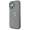Karl Lagerfeld KLHMP16SHLSKCK iPhone 6.1 czarny/black hardcase IML Metal Karl&Choupette Head MagSafe